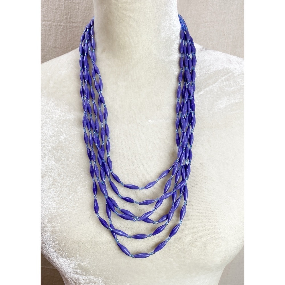 Bead for Life Multi strand Necklace Purple